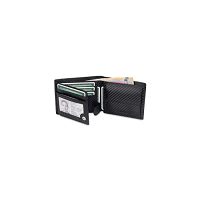 Abbildung von TRAVANDO Geldbörse Herren Tokyo TÜV geprüft 8 Kartenfächer Querformat RFID Schutz Geschenk für Männer inklusive Box Designed in Germany (Carbon)