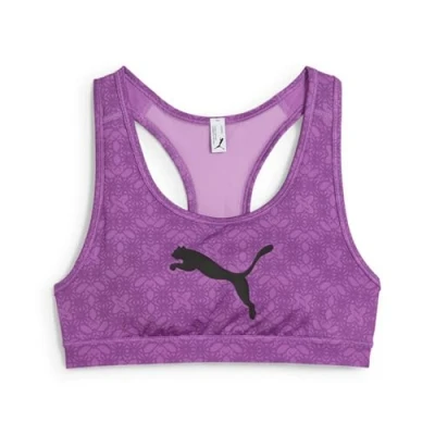 Abbildung von Puma BRA Sportbh mit mittlerer Stützkraft, Damen, Größe: Medium, Wild berry