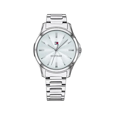 Abbildung von Tommy Hilfiger Analog Quarzuhr für Damen mit Silbernes Edelstahlarmband 1781949