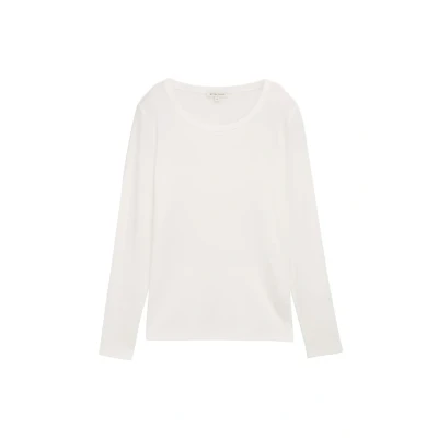 Abbildung von TOM Tailor Basic Langarmshirt, Damen, Größe: XS, Whisper white
