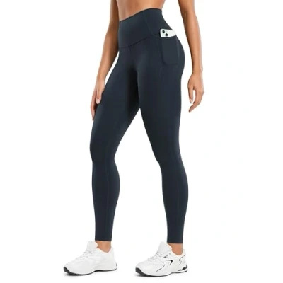 Abbildung von CRZ Yoga Butterluxe Damen High Waist Sport Leggings Blickdicht Soft Hosen Gym Workout Leggins mit Taschen 71cm Echte Marine 40