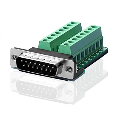 Abbildung von SIENOC D SUB DB15 Stecker 15Pin Buchse zum Anschluss der Klemmenbreakout Platine