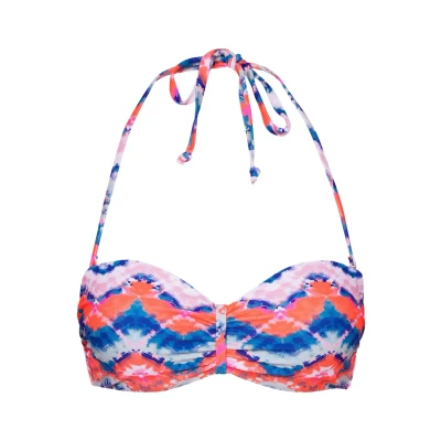 Abbildung von Venice Beach WIRE Bandeau Bikinitop, Damen, Größe: 34xD, Blue/orange