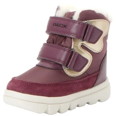 Abbildung von Geox Jungen Mädchen B WILLABOOM Girl A Ankle Boot, Prune/Platinum, 26 EU