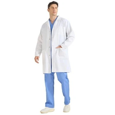 Abbildung von MISEMIYA Unisex Laborkittel Sanitary Uniform Medical Kittel Apothekenkittel Ref: Q816 Large, Weiß