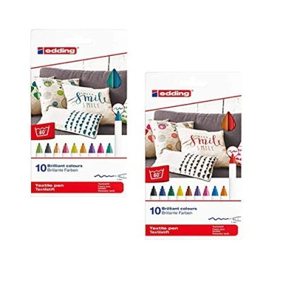 Abbildung von Edding Textilmarker 4600, Rundspitze, 1 mm (Special Pack 20 Farben, mm) 4 4600 20er Set
