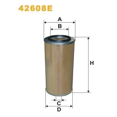 Abbildung von WIX FILTERS 42608E Luftfilter 495 240 Filtereinsatz
