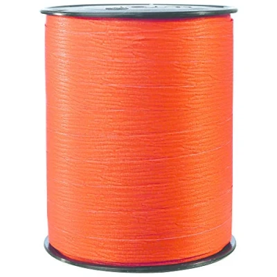 Abbildung von Clairefontaine 601558C Spule Geschenkband matt (250 m x 10 mm, ideal für Bastelprojekte und Geschenke) 1 Stück orange