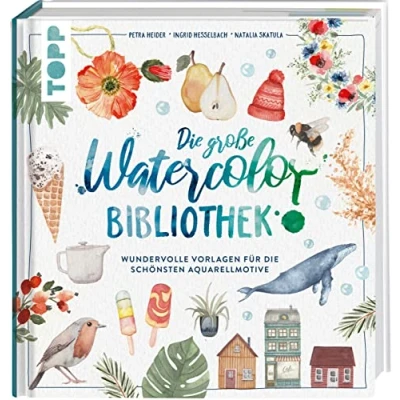 Abbildung von die große Watercolor Bibliothek: Wundervolle Vorlagen für schönsten Aquarellmotive