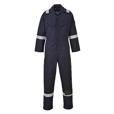 Abbildung von Portwest Flammhemmender, antistatischer Overall 350 g, Größe: 5XL, Farbe: Marine, FR50NAR5XL