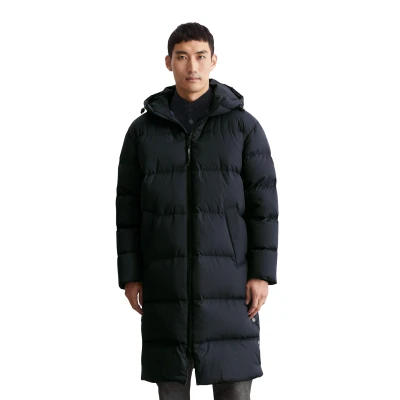 Abbildung von Marc O&#039;Polo Puffer LONG HOOD WELT Pockets SIDE Vents Daunenmantel, Herren, Größe: XL, Dark navy