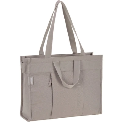 Abbildung von LÄSSIG Baby Wickeltasche mit Wickelunterlage, Kinderwagenbefestigung, nachhaltig produziert/GRE Tote Up Bag taupe