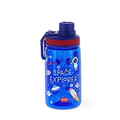 Abbildung von Legami Trinkflasche für Kinder, leicht, luftdicht, BPA frei, 400 ml, Thema Space