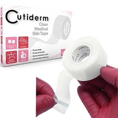Abbildung von Medizinisches Chirurgisches Verband Klebeband Rollenpflaster Transparent Heftpflaster hypoallergen, Erste Hilfe, 2,5 cm x 10 m, 6 Rollen