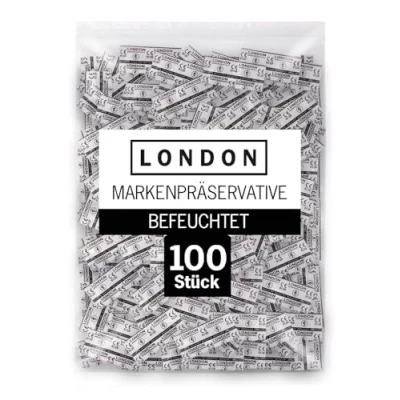 Abbildung von London Q600 Feucht Kondome Sensi fit Passform für festen Sitz &amp; mit Silikongleitgel befeuchtet 100er Großpackung (1 x 100 Stück)