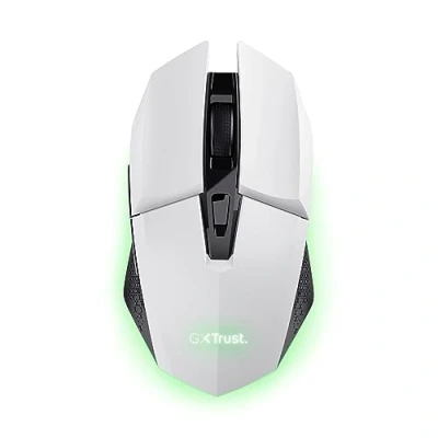 Abbildung von Trust Gaming GXT 110W Felox Wiederaufladbare Kabellose Maus, 80 Stunden Akkulaufzeit, 800 4800 DPI, LED Beleuchtung, 6 Tasten, Wireless Mouse für PC, Laptop, Computer, Windows Weiß