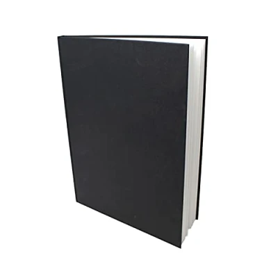Abbildung von Artway Studio Gebundenes A4 Skizzenbuch Hochformat 92 Seiten/46 Blätter aus 170 gsm Papier Schwarzes mit festem Einband, Schwarz