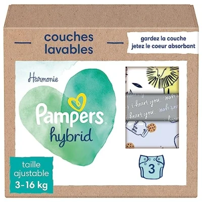 Abbildung von Pampers Harmony Hybrid waschbare Windeln für Babys, 3er Pack 1 Stück