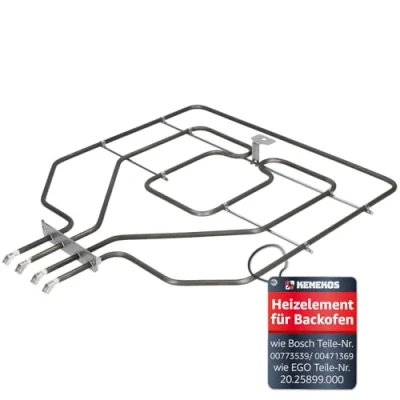 Abbildung von Kenekos Heizelement 230V Oberhitze 2800 Watt kompatibel mit Siemens Bosch Backofen wie 773539/00773539, 471369/00471369, EGO 20.25899.000 Heizung, Heizspirale, Backofenheizung Herd Heizstab 2800W