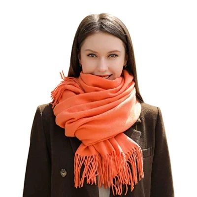 Abbildung von MASADA Damen Winterschal warmer und weicher Schal Orange