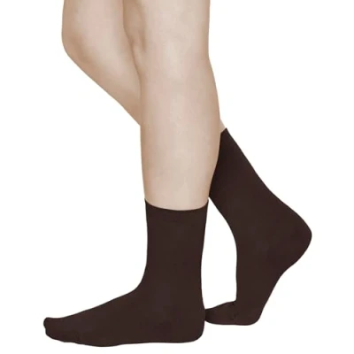 Abbildung von vitsocks Damen Wollsocken MERINO WOLLE warme Socken (3 PAAR) Winter Merinosocken dünn Wool Socks, einfarbig, braun, 35 38