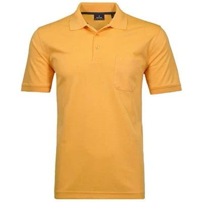 Abbildung von RAGMAN Herren Softknit Polo mit Brusttasche Kurzarm, 540391, GELB, XL