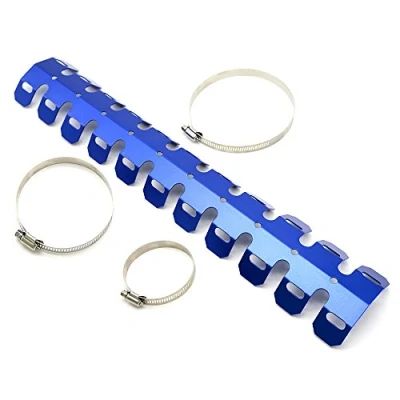 Abbildung von Motorrad 50CM Universal Auspuff Rohr Schutz Hitzeschild Abdeckung für Alle Motorräder (Blau)