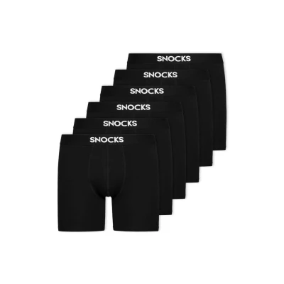 Abbildung von Snocks MIT LÄNGEREM 6 PACK Boxerbriefs, Herren, Größe: XXL, Schwarz