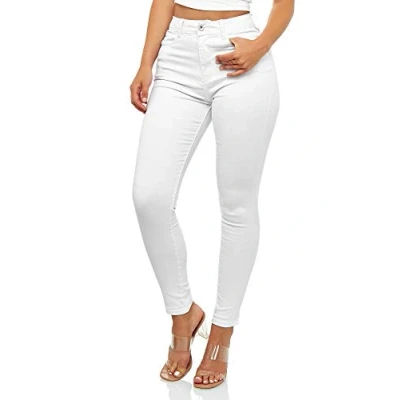 Abbildung von Elara Super High Waist Damen Hose Chunkyrayan EL12 1 White 50 (5XL)