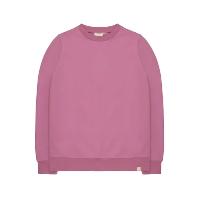 Abbildung von greenjama Damen Shirt in weicher Sweat Qualität, GOTS Zertifiziert Sweatshirt, Grape, 44