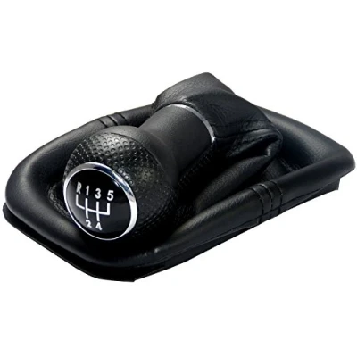 Abbildung von L &amp; P Car Design L&amp;P A0254 Schaltsack Schaltmanschette Schwarz Schaltknauf 5 Gang 12mm kompatibel mit VW Golf 2 II 3 III Polo 6N 35i 3A UVM. Befestigungsschelle Plug Play Ersatzteil