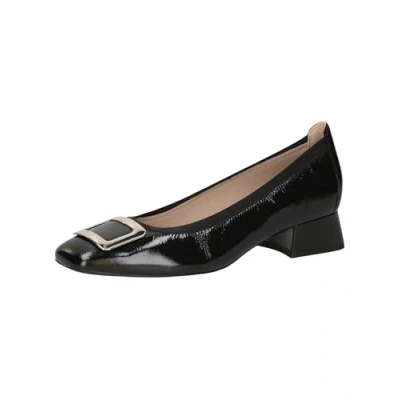 Abbildung von CAPRICE Damen Pumps aus Leder Kleiner Absatz, Schwarz (Black Naplak), 39 EU