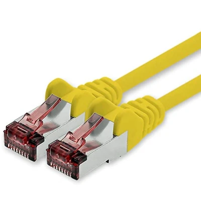 Abbildung von Netzwerkkabel Cat.6 2m gelb 1 x Ethernetkabel Lankabel Cat6 Lan Netzwerk Kabel Sftp Pimf Patchkabel 1000 Mbit s
