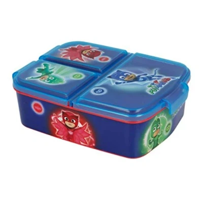 Abbildung von Theonoi Kinder Brotdose/Lunchbox/Sandwichbox wählbar: Frozen PJ Masks Spiderman Avengers Mickey Paw aus Kunststoff BPA frei tolles Geschenk für (PJ Masks)