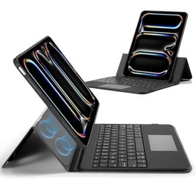 Abbildung von ESR für iPad Pro 13 Zoll (M4) 2024 Tastatur Hülle mit Trackpad, Schwarz