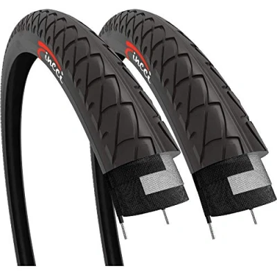 Abbildung von Fincci 26 x 2,10 Zoll 54 559 Slick Reifen für Cityräder Rennräder Mountain MTB Hybrid Fahrrad (2)