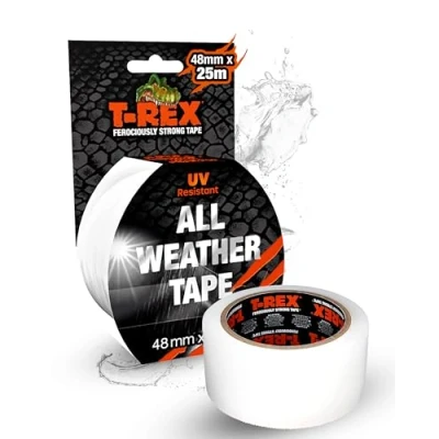Abbildung von T Rex 823 00 All Weather Tape Transparentes Klebeband für Unauffällige Reparaturen im Innen &amp; Außenbereich Wetterfest Vielseitig 48mm x 25m