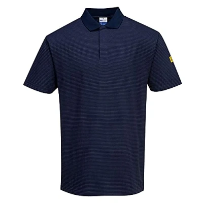 Abbildung von Portwest Antistatik ESD Polo Shirt, Größe: XXL, Farbe: Marine, AS21NARXXL