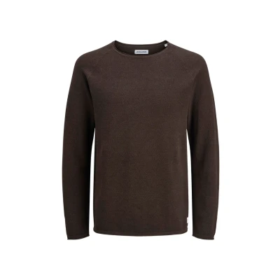 Abbildung von Jack &amp; Jones Jjehill CREW NECK Strickpullover, Herren, Größe: Large, Delicioso detail twist