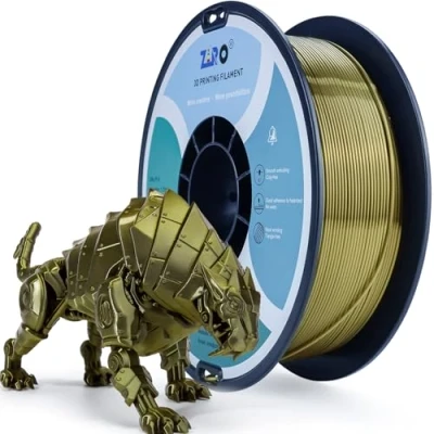 Abbildung von ZIRO Seide PLA 1.75mm Filament, 3D Drucker Filament der Serie 1kg, Durchmessertoleranz bei +/ 0.03mm, Bronze