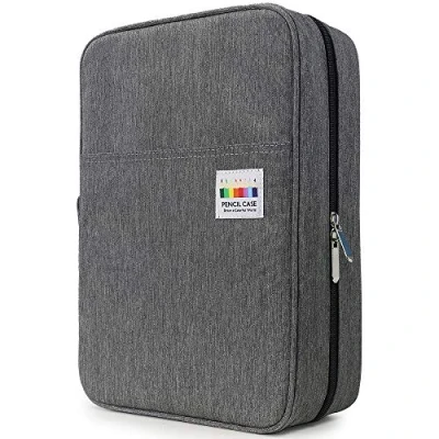 Abbildung von Große Federmappe 300 Slots Mäppchen Organizer Stiftetui mit Mehrschichtigem Halter für Prismacolor Coloured Pencils &amp; Gel Pen von YOUSHARES(Grau)
