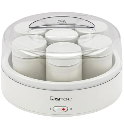 Abbildung von Clatronic® Joghurtbereiter mit 7 Portionsgläsern Joghurtmaschine bis zu 1,1 Liter Joghurt, Quark &amp; Frischkäse Yogurt Maker für schnelle einfache Zubereitung pro Glas 160 ml + Deckel JM 3344