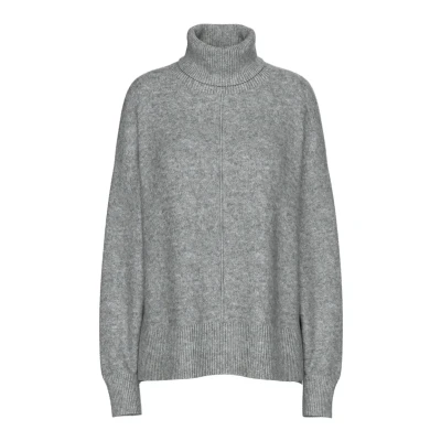 Abbildung von Pieces Pcmalou Rollneck Strickpullover, Damen, Größe: XS, Medium grey