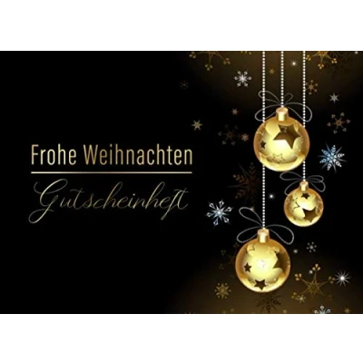 Abbildung von Frohe Weihnachten Gutscheinheft: Blanko Gutscheinbuch zum selbst ausfüllen Geschenk für Partner, Schwester, Mama, Papa, Oma, Opa oder die Kinder ... Gutscheine Ausschneiden mit Hilfslinien