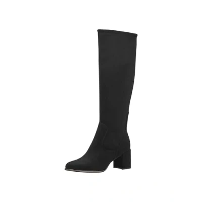 Abbildung von MARCO TOZZI Damen Hohe Stiefel mit Absatz Spitz Elegant, Schwarz (Black), 37 EU