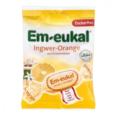 Abbildung von Em Eukal Bonbons Ingwer Orange zuckerfrei