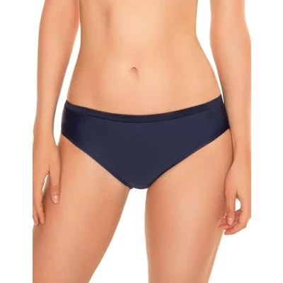 Abbildung von VIVISENCE 3002 Bikinislips Dame Bademode Musterlos Gerafft Hoher Bund Setteil EU, Dunkelblau,44