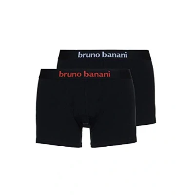 Abbildung von bruno banani Herren Short 2er Pack Flowing Boxershorts, Schwarz (schwarz/weiß/schwarz/rot 1936), Small
