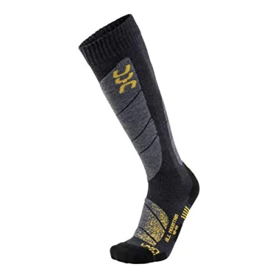 Abbildung von UYN Herren Ski All Mountain Socke, grau (Anthracite Melange/Yellow), 44 EU