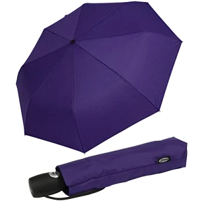 Abbildung von iX brella Leichter Solider Taschenschirm mit Auf Zu Automatik mid Class Berry